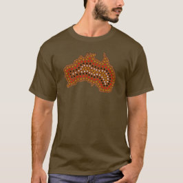オーストラリアの地図の種族の刺激を受けた Tシャツ