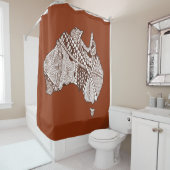 オーストラリアの地図の芸術の落書きDIY色 シャワーカーテン (インサイチュ)