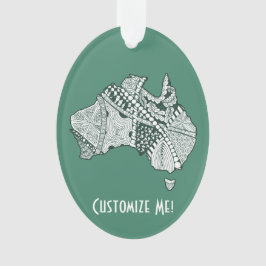 オーストラリアの地図の芸術 オーナメント
