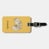 オーストラリアの地図の芸術 ラゲッジタグ (正面横)