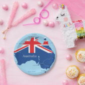 オーストラリアの地図オーストラリア紙プレート ペーパープレート (パーティー)