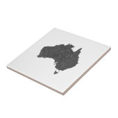 オーストラリアの地図デザイン(非表示縁ど) タイル (側面)