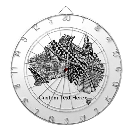 オーストラリアの地図ドードル ダーツボード (正面)