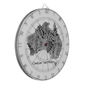 オーストラリアの地図ドードル ダーツボード (正面左)