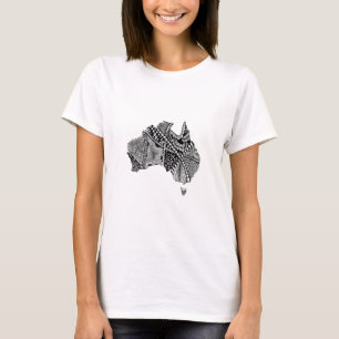 オーストラリアの地図ドードル Tシャツ