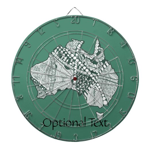 オーストラリアの地図ドールアート ダーツボード (正面)