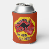 オーストラリアの地図ランドダウンウィズアンドカンガルーレトロ 缶クーラー (缶裏面)