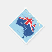 オーストラリアの地図紙ナプキンス スタンダードカクテルナプキン (角)