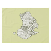 オーストラリアの地図芸術 テーブルクロス (正面(横))