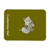 オーストラリアの地図芸術 マグネット (横)