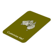 オーストラリアの地図芸術 マグネット (左側)