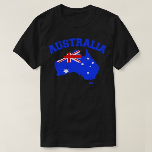 オーストラリアの地図3 Tシャツ (デザイン正面)