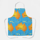 オーストラリアの地図 エプロン (正面)