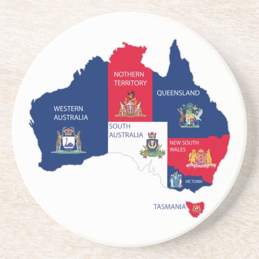 オーストラリアの地図 コースター (正面)