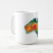 オーストラリアの地図 コーヒーマグカップ (正面左)