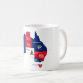 オーストラリアの地図 コーヒーマグカップ (正面右)