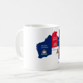 オーストラリアの地図 コーヒーマグカップ (正面左)