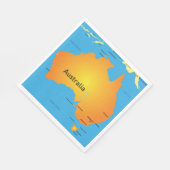 オーストラリアの地図 スタンダードランチョンナプキン (角)