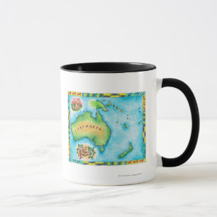 オーストラリアの地図 マグカップ