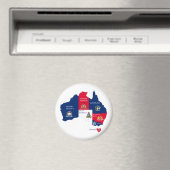 オーストラリアの地図 マグネット (インサイチュ (食洗機))