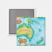 オーストラリアの地図 マグネット (正面/裏面)