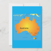 オーストラリアの地図 招待状 (正面)