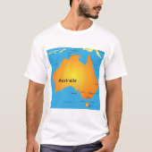 オーストラリアの地図 Tシャツ (正面)