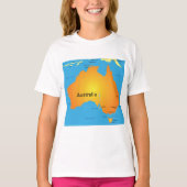 オーストラリアの地図 Tシャツ (正面)