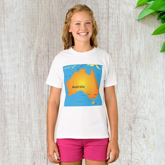オーストラリアの地図 Tシャツ