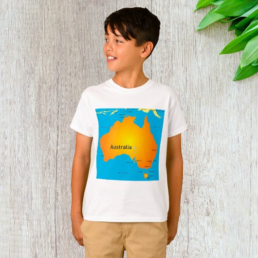 オーストラリアの地図 Tシャツ