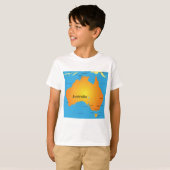 オーストラリアの地図 Tシャツ (正面フル)