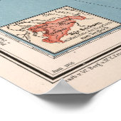 オーストラリアの地形図（1905年） ポスター (角)