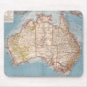オーストラリアの地形Map (1905年) マウスパッド