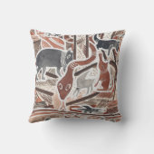 オーストラリアの夢の神話の動物のヘビ枕 クッション (裏面)