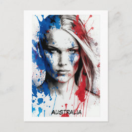 オーストラリアの女性抽象芸術 ポストカード