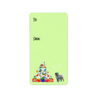 オーストラリアの子犬のクリスマスギフトラベルラベル ラベル