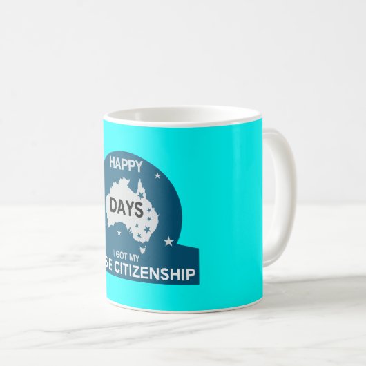 オーストラリアの市民権 – おめでとうございます – ギフト コーヒーマグカップ (正面右)
