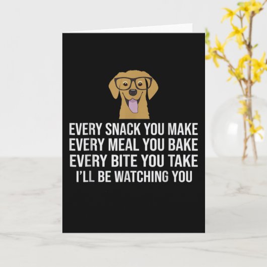 オーストラリアの愛犬のために作るすべてのスナック すべての食事を焼く オーストラリアの愛犬 カード (黄色い花)