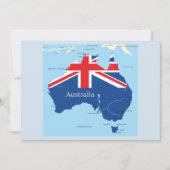 オーストラリアの招待状の地図 招待状 (正面)
