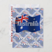 オーストラリアの振る旗 招待状 (正面/裏面)