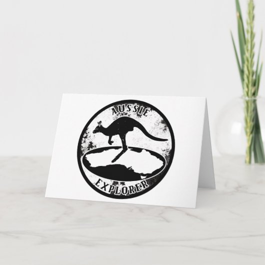 オーストラリアの探検家 グランジスタイル カード (正面)