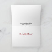 オーストラリアの教会オルガンクリスマスグリーティングカード シーズンカード (内部)