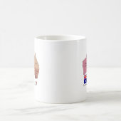 オーストラリアの旗そして地図 コーヒーマグカップ (中央)