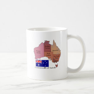 オーストラリアの旗そして地図 コーヒーマグカップ