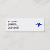 オーストラリアの旗のカンガルー スキニー名刺 (正面)