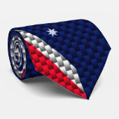 オーストラリアの旗のデザインカーボン繊維のクロムスタイル ネクタイ (ロール)
