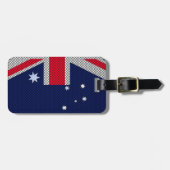 オーストラリアの旗のデザインカーボン繊維のクロムスタイル ラゲッジタグ (正面横)