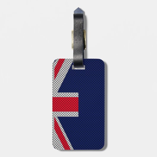 オーストラリアの旗のデザインカーボン繊維のクロムスタイル ラゲッジタグ (裏面縦)