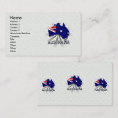 オーストラリアの旗の地図2.0 名刺 (正面/裏面)
