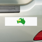 オーストラリアの旗の地図 バンパーステッカー (車上)